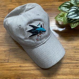 San Jose Sharks New Era 9Forty Women Adjustable Strap Grey Hat Dad Cap NHL